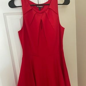 Red flare dress